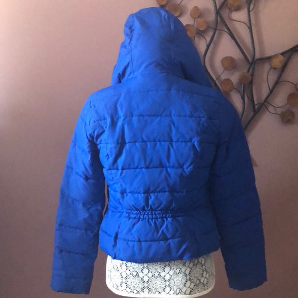 Hollister Cozy Blue Hooded Bomber Jacket Size XS - Picture 2 of 6